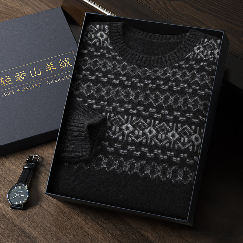 Jacquard Cashmere Sweater