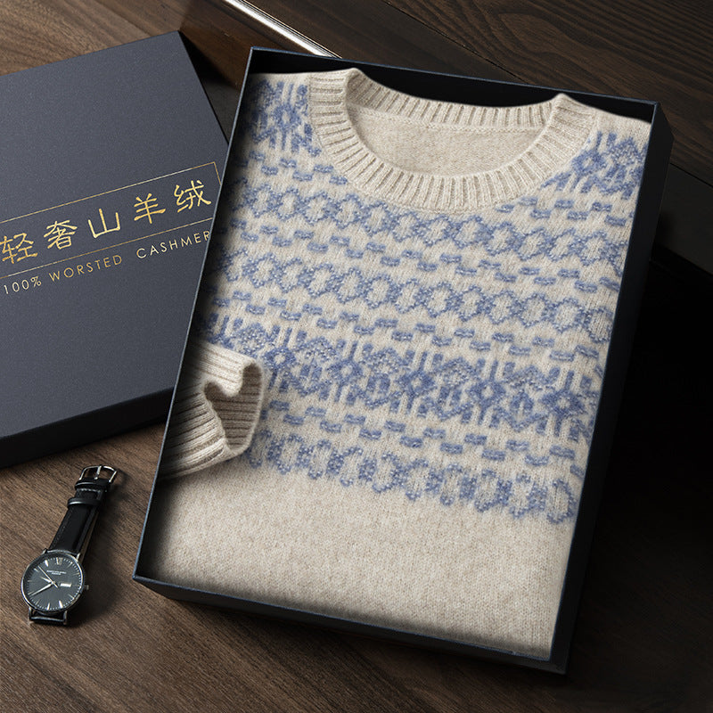 Jacquard Cashmere Sweater