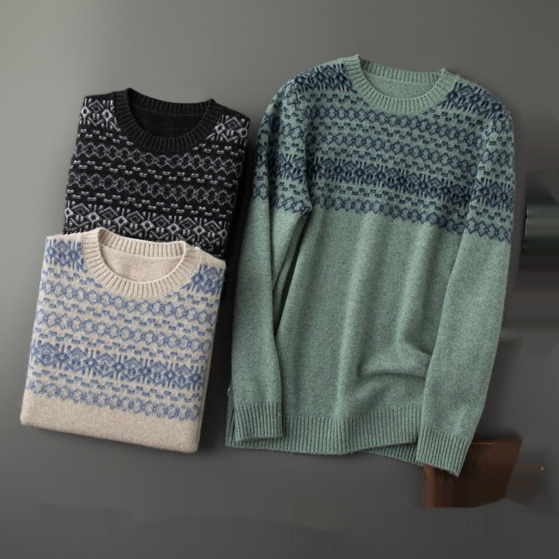 Jacquard Cashmere Sweater